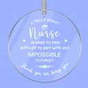 Nurse Gifts for Women, Appreciation Gift Thank You Christmas Ornament for Nurse