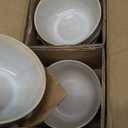 Metflavor Stoneware Dinnerware Sets for 4, 12Piece Scratch Resistant Plates and Bowls Set, Dishwasher and Microwave Safe Ceramic Dishes Set, Ribbed, Sculpted Dune