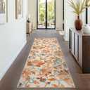 GENIMO Runner Rug for Hallways Machine Washable, 2x10 Non Slip Boho Vintage Lightweight Washable Runners, Thin Floor Rugs for Entryway Hallway Bathroom Laundry Room Corridor, Beige