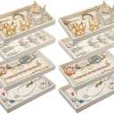 Caeuiciw 8 Pcs Small Velvet Jewelry Tray Stackable Jewelry Drawers Organizer Trays Jewelries Storage Trays 8.3 x 4.7 x 1 Inches (Beige)