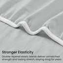 GOKOTTA 4-Pcs King Size Sheets Set, 10-16" Deep Pocket, Non-Slip Elastic Corner Straps, Washed & Brushed Microfiber Polyester - Hotel Luxury, Ultra Soft, Breathable, Wrinkle-Free, Anti-Rip -Light Grey