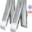 BEJONI 67" Folding Truck Ramps, 960 Lbs Capacity Tailgate Ramp for Lawn Mower, Portable Anti-Slip Steel Loading Ramps for Pickup Trucks, ATV, UTV, Motorcycle, Trailer, Dirt Bike, 8.7" Wide, 2-Pack