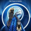 BUSOHE Cat 8 Ethernet Cable 25 FT, High Speed 40Gbps 2000Mhz Braided Network Internet Cable with Gold Plated RJ45 Connector, Heavy Duty LAN Cable S/FTP UV Resistant for Router/Gaming/PC, 15 Clips