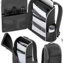 LVVIL Backpack for PS5/ Slim/ Pro Console, Full Protection PS5 Carrying Case Travel Bag, Large Capacity PS 5 Storage Bag for Dual Controllers, PS Portal, Laptop, Game Cards, Sony PSP Accessory Kits