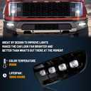 Switchback White Amber LED Front Fog Daytime Sequential Running Lamp Bumper Light LED Turn Signal Feature Compatible with Ford F150 2010-2014 SVT Raptor