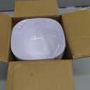 bUCLA 50Pack White Plastic Small Bowls - 8oz Disposable Ice Cream/Salsa/Dipping/Dessert/Sauce/Small Serving Bowls for Party