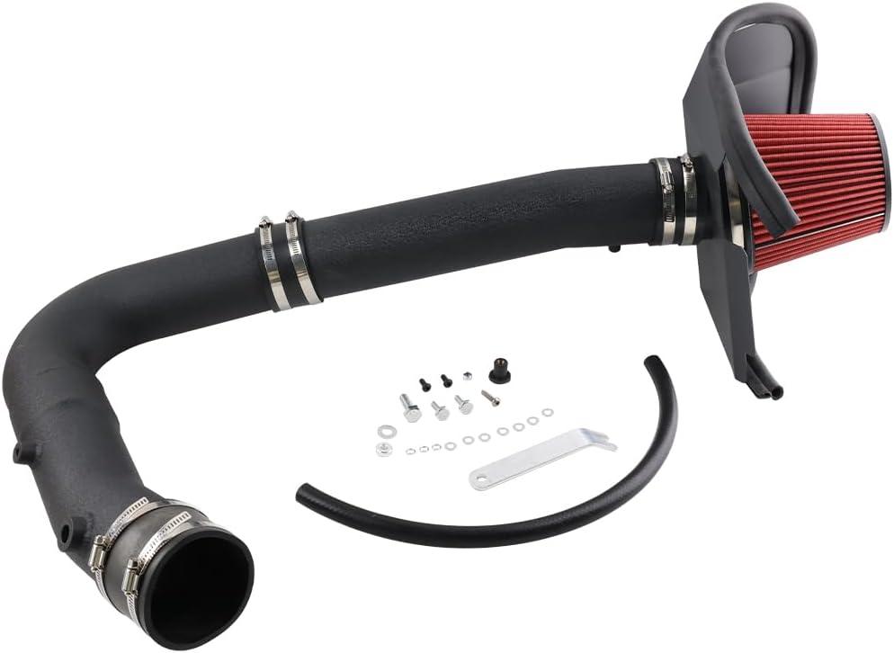 Cold Air Intake System Compatible with 2011-2023 Dodge Charger/Challenger/Chrysler 300 3.6L V6 Horsepower Boost High Flow Heat Shield Kit & Filter Combo