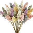 WILLBOND 24 Pcs Artificial Breath Flowers Pastel Foam Berry Spike Picks Mini Fake Vanilla Flower Faux Bouquet for Home Vase Wedding Party Indoor Office Outside Hanging Decoration