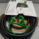RVGUARD 50 Amp 25 Foot RV/EV Extension Cord, NEMA 14-50P/R Heavy Duty Extension Cord with LED Power Indicator and Cord Organizer, Green, ETL Listed