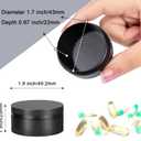 Portable Pill Case Pill Box Daily - Waterproof Single Metal Pill Organizer for Pocket Purse, Aluminium Alloy Round Daily Medicine Container to Hold Vitamins, Fish Oil Medium Size