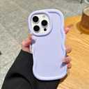 Slim Fit Case for iPhone 11 Pro 5.8-Inch, Wave Frame, Cute Soft TPU Thin Protective Phone Cover for Women, Light Purple