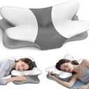 Cervical Neck Pillow for Pain Relief - Ergonomic Side Sleeper Pillow for Neck Support, Cooling Memory Foam Pillows for Sleeping, Contour Pillow Orthopedic Bed Pillow for Back Stomach Sleepers 25.6 x 15.7 in