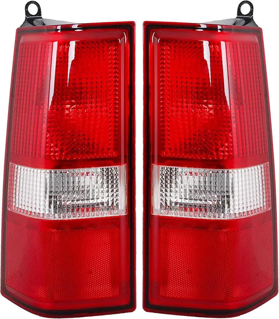 Tail Light Compatible With 2003-2014 Chevy Express 1500, 2003-2023 Chevrolet Express 2500/3500, 2003-2023 GMC Savana Driver and Passenger Side RED Rear Brake Lamps
