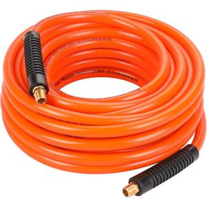 WYNNsky 3/8 PVC Air Hose 50FT with 1/4 NPT Brass Fittings, 300PSI