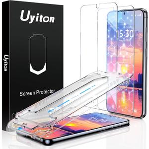 Uyiton UnBreak-Glass for Samsung Galaxy S23+ Plus Screen Protector, [Ultrasonic Fingerprint Support][Auto-Alignment Frame] Scratch-Resistant Bubble-Free S23+ Screen Protector, 2 Pack (Clear)