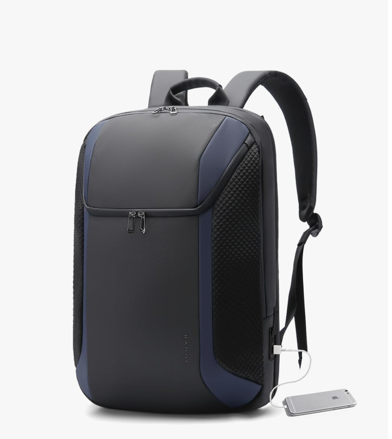 BANGE Smart Business Laptop Backpack Waterproof can fit 15.6-17.3 Inch Laptop with 3.0 USB Charging Port For Men And Women