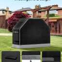 600D BBQ Grill Cover for Outdoor Grill 52inch, Heavy Duty, Waterproof, Weather Resistant, UV & Fade Resistant with Adjustable Drawstring, Gas Grill Cover (Black)