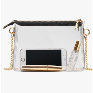 Clear Purse for Women - Stadium Approved Small Crossbody Bag with Zipper, Clear Stadium Bag for Concerts, Sports
