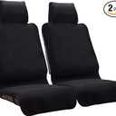 Waterproof Seat Cover, 2pcs Upgraded Sweat Carseat Protector, Perfect for Universal Anti-Slip Car Truck SUV Seat, Ideal for Surfing Yoga Gym Workout, Black