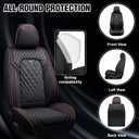 Full Set for Toyota Corolla Cross Car Seat Covers 2022-2026, Waterproof Nappa Leather Car Seat Protector, Anti-Slip and Comfortable Car Seat Cover&Accessories(5 Seats/Black Red)