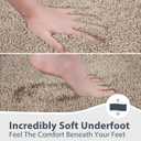 anllugs Bathroom Rugs 24" x 60", Non-Slip Extra Soft Absorbent Bath Rugs, Machine Washable Quick Dry Bath Mats for Bathroom Floor, Shower, Bathtub and Sink, Taupe & Dark Brown