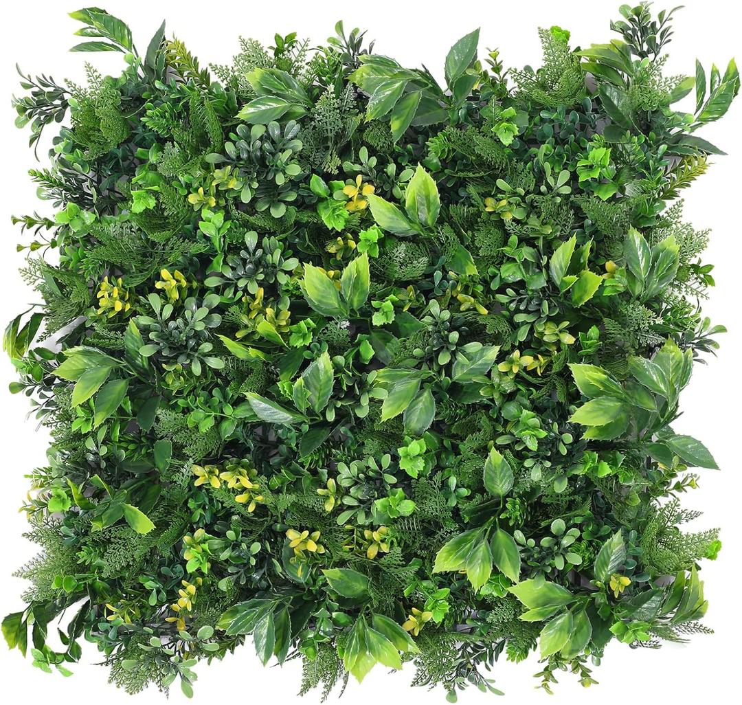 Boshen Artifical Grass Wall Backdrop 6PCS 10"x10" Boxwood Panels Grass Boxwood Hedge Wall Panels Greenery UV Protected Artificial Grass Wall Decor for Party Wedding Backyard Indoor Outdoor