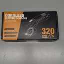 Cordless Electric Scissors: 4V Rechargeable Cardboard Cutter, 3 Blades, Safety Lock & LED Light, Box Cutter for Carton Carpet Plastic Fabric Leather (Yellow)