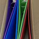 Amazon Basics 3 Ring 1.5 inch Binder, Round Rings, Assorted Colors, 4 Pack