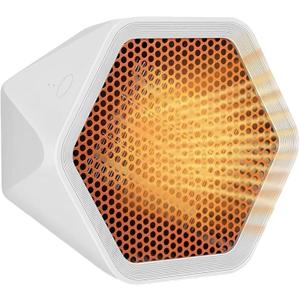 Small Space Heater for Office - Rapid Heating Portable Heater Indoor - Small and Quiet Mini Desk Electric Heaters for Indoor Use - Energy Efficient Ceramic Space Heaters for Bathroom & Bedroom (White)