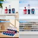 Drink Organizer For Fridge, Adjustable Self Pushing Drink Dispenser for Refrigerator Organizers and Storage, Automatic Fridge Drink Organizer, 3 Rows, 14.96" D - Holds up to 15 Cans