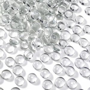 DomeStar 5Lb Flat Glass Marbles, Vase Filler, Glass Pebbles Marbles Bulk for Aquarium Table Scatters Decor