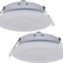Facon 4.5inch 12V LED RV Puck Light - 2 Packs, 3400K Warm White, Full Aluminum Recessed 12Volt Interior Ceiling Lights for RV, Camper, Trailer, Boat, cETL Certified