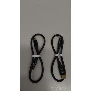 AGVEE 2 Pack 1ft USB-C to Mini USB Cable, Braided Durable Mini-B 5-Pin to Type-C Data Charging Charger OTG Cord for Hero 3+, PS3 Controller, Canon Nikon Camera, GPS, Blue Yeti, Black