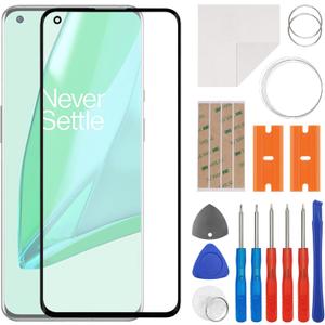 Front LED Glass Lens Replacement Compatible with OnePlus 9 Pro LE2121, LE2125, LE2123, LE2120 (No LCD Screen and Touch Digitizer) with Repair Kit