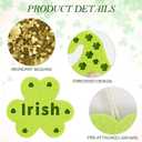 WDS WONDROUS St Patricks Day Ornaments 12-Piece Set, Felt Lucky Shamrock Irish Gnome Gold Coin Decorations with Hanging Strings for Christmas Tree Home Party Spring Decor