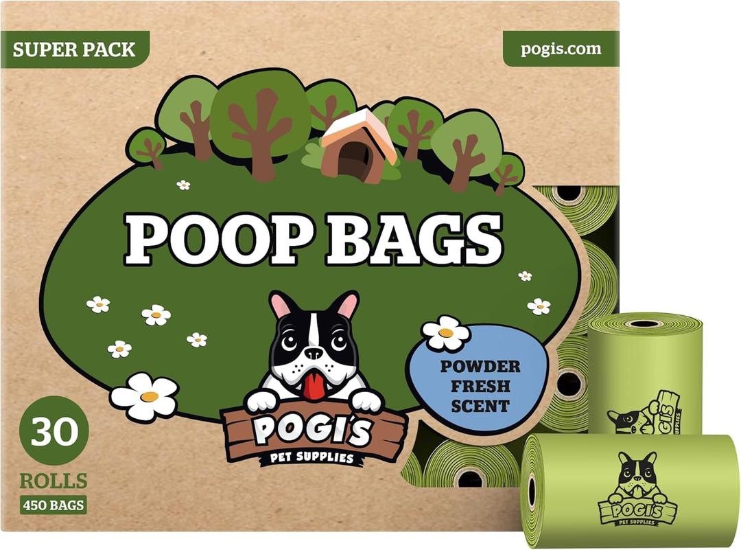 Pogis Dog Poop Bags  Leak-Proof & Extra Thick Pet Waste Bags (Fresh Scent, 30 Rolls, 450-Count)