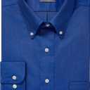 Van Heusen Men's Regular Fit Oxford Solid Buttondown Collar Dress Shirt (Blue, L)