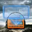 10000mAh/37000mWh Emergency Radio-Weather Radio Portable AM FM Auto Scan with Solar Panel/Hand Crank/AC Input Rechargeable Battery with Flashlight Reading Lamp SOS Siren for Indoor/Outdoor Emergency