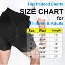 3D Protection Padded Shorts, Hip Butt Tailbone Crash Pad Pants, Impact Protective Gear for Figure Skating Snowboarding Ski Roller Skateboard Small