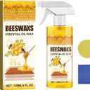 Beeswax Wood Polish Spray, Bees Wax Furniture Polish and Cleaner Natural Essential Oil Wax for Wood Polish Cleaner, Restores Shine, Protects & Conditions Wood Surfaces