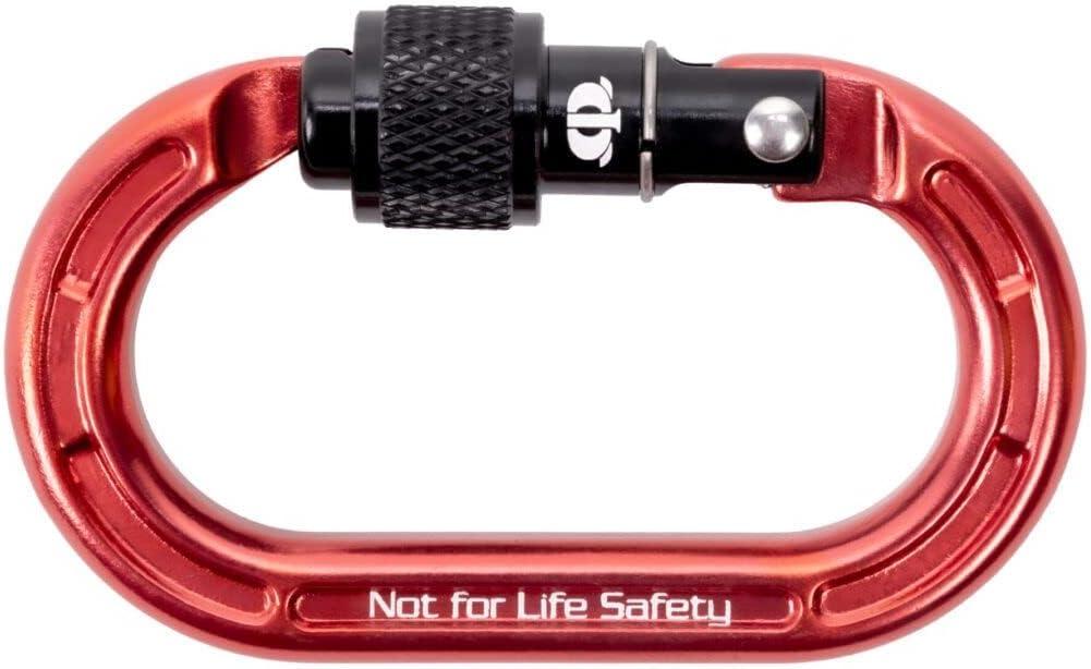 Omega Pacific Micro Raider  Mini Aluminum Keylock Screw-Lok Carabiner for Throwline, Gear Mounting, and Non-PPE Use  Oval Shape, 4kN Strength, Lightweight Accessory Connector