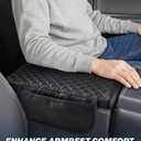 Center Console Cover with Dual-Side Pockets & 2 Seat Belt Covers - Compatible with 2015-2025 Ford F150, 2017-2025 Ford F250 F350 F450 F550 (40/20/40 Jump Seat Only), Waterproof Scratch-Resistant