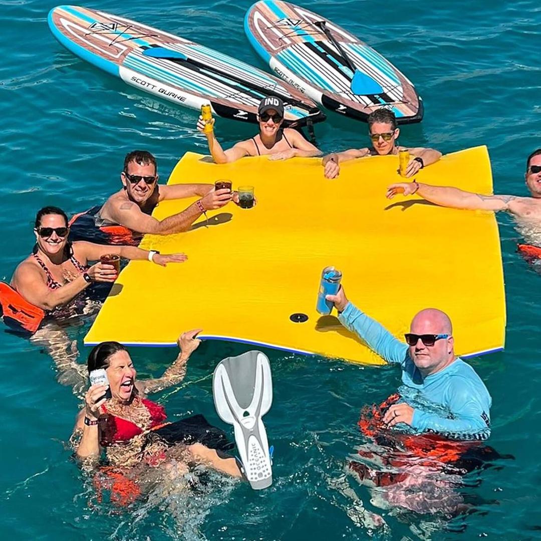 7'/9'/12'/18' Lily Pad Floating Mat, Tear-Resistant Floating Water Mat for Lake, Floating Pads for Recreation Pool, Beach, Lake