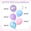 Pink Purple Blue Balloon 60Pcs 12 Inch Metallic Pastel Balloon Iridescent Pearl Pink Blue Purple Party Balloons for Girls Mermaid Snowflake Princess Birthday Baby Shower Party Decoration