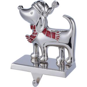 Dog Stocking Holder for Mantel -Dog Christmas Stocking Holder for Fireplace Christmas Stocking Hangers for Mantel Stocking Hooks for Fireplace Stocking Holders for Christmas (Dog Stocking Holder)