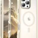 Magnetic for iPhone 16 Pro Max Case, [Compatible with MagSafe][Military Grade Drop Protection][Heavy Duty Protection][Non-Slip][Shockproof] 2-Layer Durable Bumper Phone Case 6.9''-Antique White