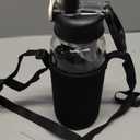 35oz Glass Water Bottles with Time Marker & Straw, BPA-Free Leakproof Glass Drinking Bottles with Protective Sleeve & Tea Infuser for Office Travel Sport