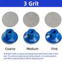 2inch 50mm Brazed Flat Grinding Wheel Diamond Grinding Disc Polishing Pads M10 Thread for Quartz Marble Granite Trimming 1Pc 45 Grit