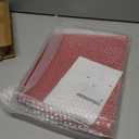 Metal Christmas Tree Collar with 3D Snowflake Authentic, Hexagon Heavy-Duty Iron Tree Base Cover for Pencil Tree, Tree Ring, Tree Skirt for Xmas Decoration (Red with White Flakes)