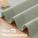 H.VERSAILTEX Elegant Natural Linen Blended Energy Efficient Light Filtering Linen Semi Sheer Textured Curtains/Nickel Grommet Window Treatments Panels/Drapes (Set of 2, Sage, 52 Inch x 45 Inch)